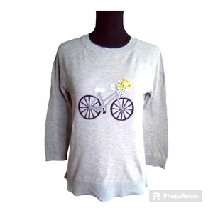 Loft gray long sleeve sweater